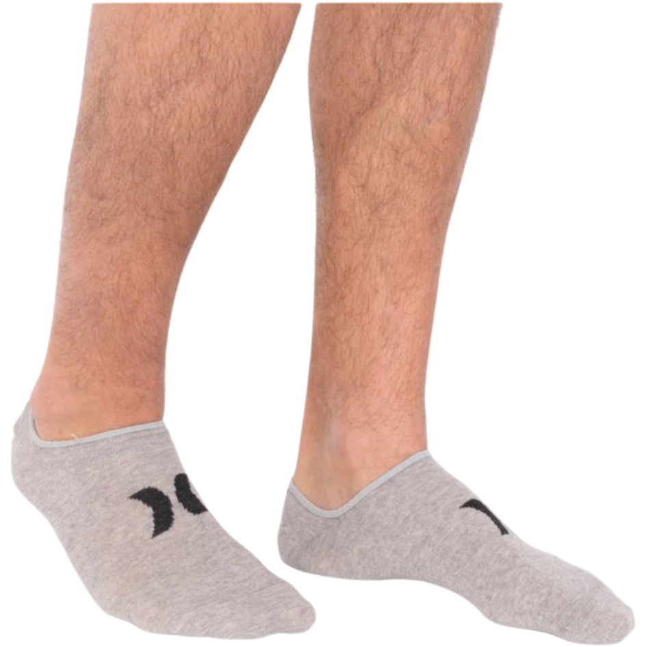 2026 Hurley Mens 3 Pack OAO No Show Socks MSOEU00005 - Grey